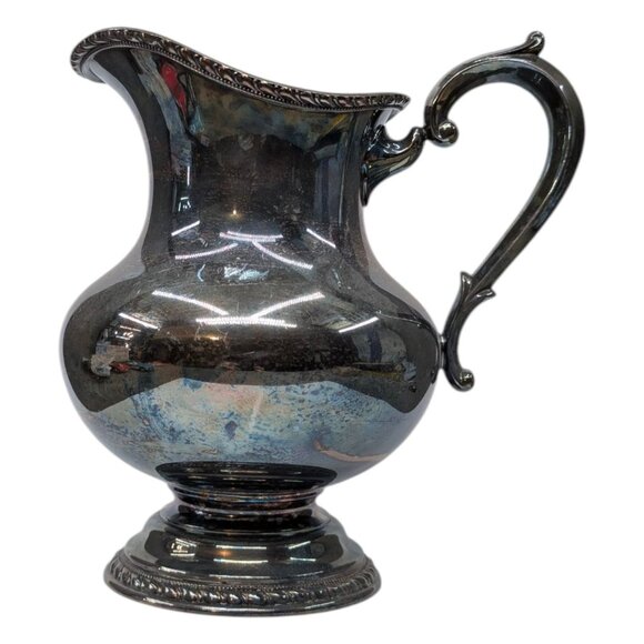 Vtg Reed Barton Old London 7025 Water Pitcher Sliver Plated 8 HP 8.5" x 9.5" - Picture 2 of 13